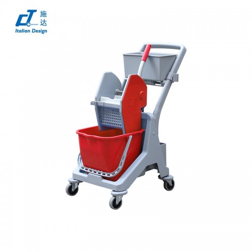 CT迷你清潔服務車-迷你榨水車-多功能清潔手推車-CT Mini Kentuck Mopping Trolley-cleanic